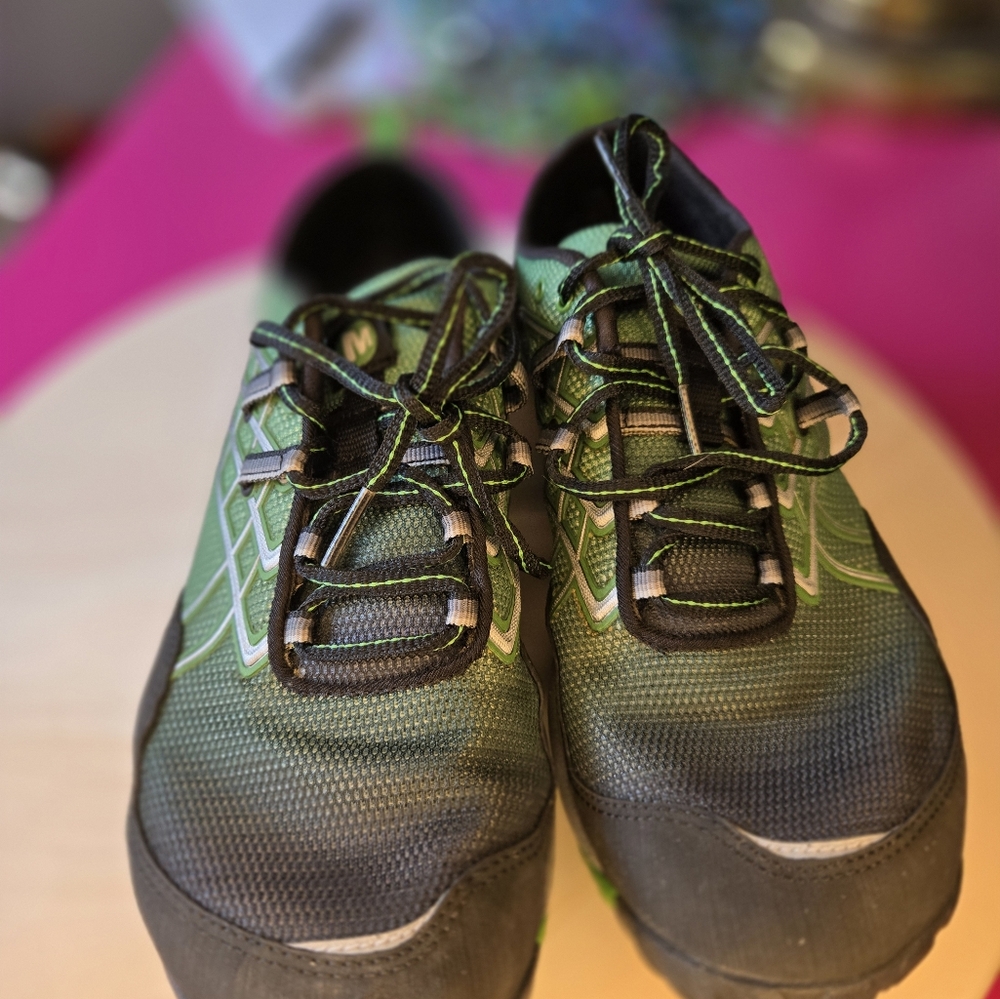 Merrell Green and Black Athletic Shoes for Active Adventures